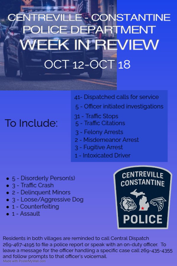 WEEK IN REVIEW OCT 12-18